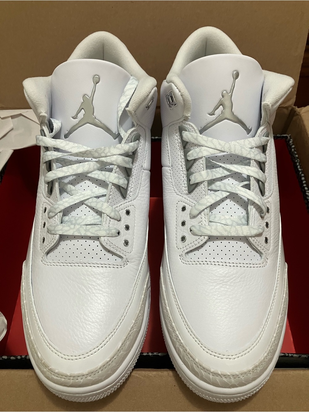Jordan White Leather Retro Sneakers - Men's
